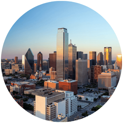 Cityscape of downtown Dallas